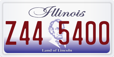 IL license plate Z445400