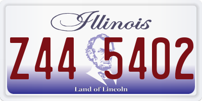 IL license plate Z445402
