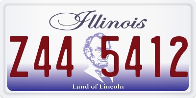 IL license plate Z445412