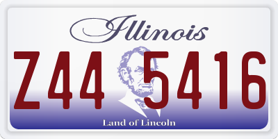 IL license plate Z445416