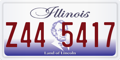 IL license plate Z445417