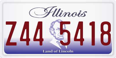 IL license plate Z445418