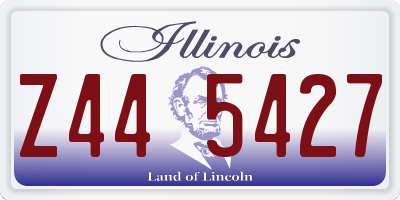 IL license plate Z445427