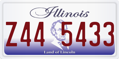 IL license plate Z445433