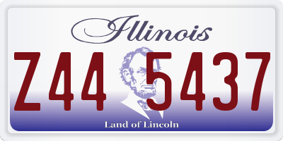 IL license plate Z445437