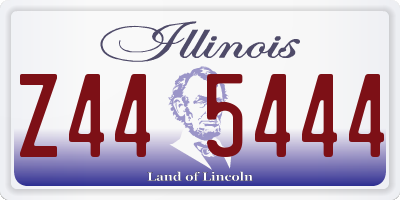 IL license plate Z445444