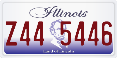 IL license plate Z445446