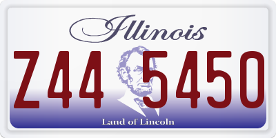 IL license plate Z445450