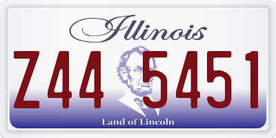 IL license plate Z445451