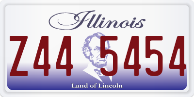 IL license plate Z445454
