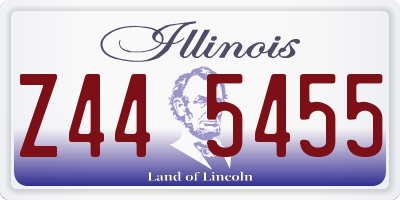 IL license plate Z445455