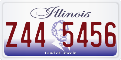 IL license plate Z445456