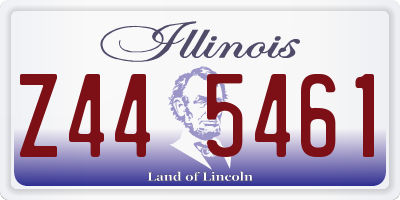 IL license plate Z445461