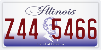 IL license plate Z445466