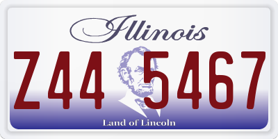 IL license plate Z445467