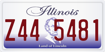 IL license plate Z445481