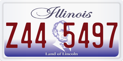 IL license plate Z445497