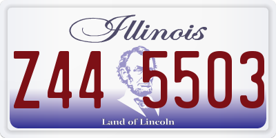 IL license plate Z445503