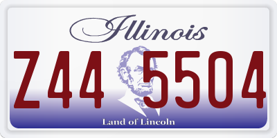 IL license plate Z445504