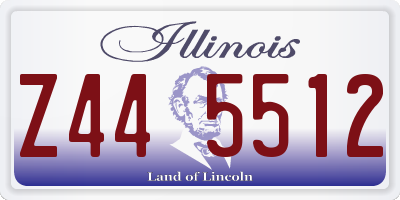 IL license plate Z445512