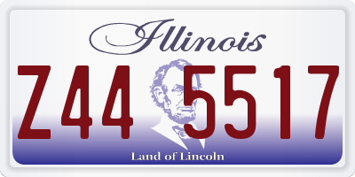 IL license plate Z445517