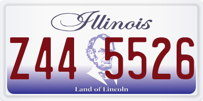 IL license plate Z445526