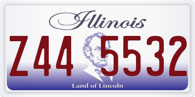 IL license plate Z445532