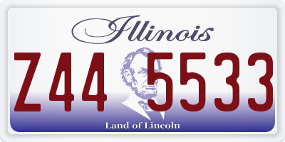 IL license plate Z445533