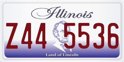 IL license plate Z445536