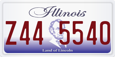 IL license plate Z445540