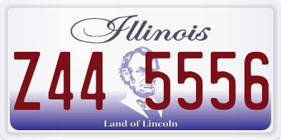 IL license plate Z445556