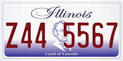 IL license plate Z445567