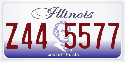 IL license plate Z445577