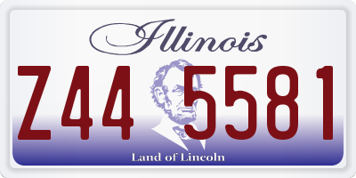 IL license plate Z445581