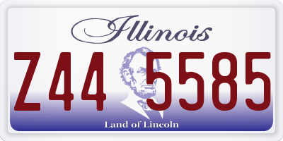 IL license plate Z445585