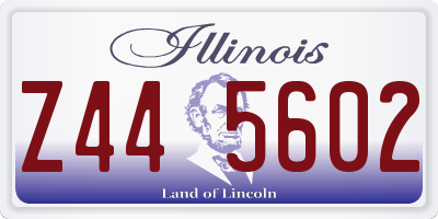 IL license plate Z445602