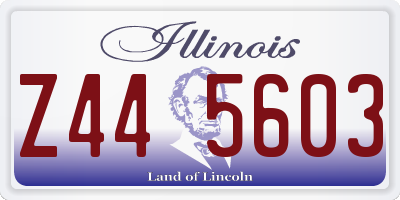 IL license plate Z445603