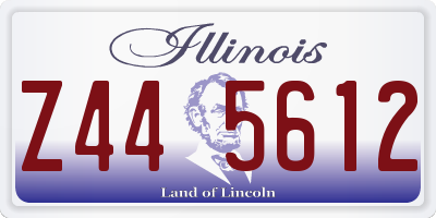 IL license plate Z445612