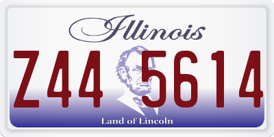 IL license plate Z445614