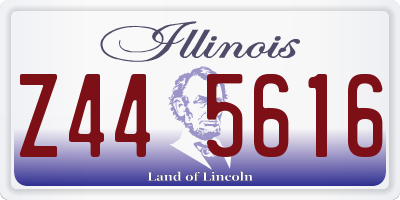 IL license plate Z445616