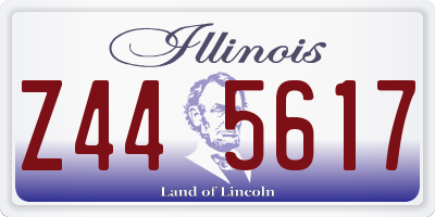IL license plate Z445617