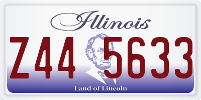 IL license plate Z445633