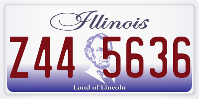 IL license plate Z445636