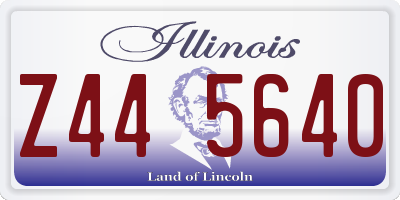 IL license plate Z445640