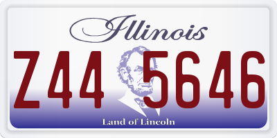 IL license plate Z445646