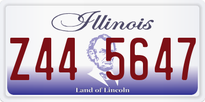 IL license plate Z445647