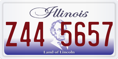 IL license plate Z445657