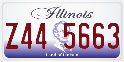 IL license plate Z445663