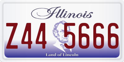 IL license plate Z445666