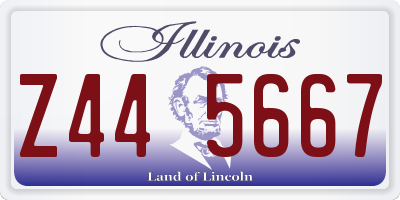 IL license plate Z445667